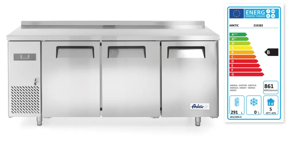 Réfrigérateur comptoir avec trois portes Kitchen Line 390L Arktic 233382