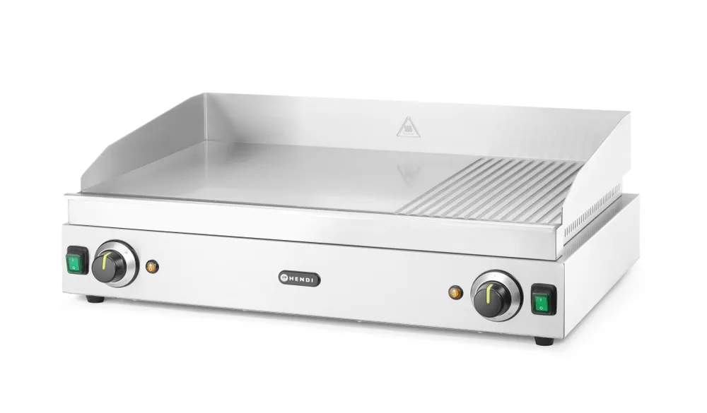 Grill rainuré 1/3, HENDI, Profi Line, 2/3 lisse, 1/3 rainuré, 230V/3500W, 720x550x(H)245mm