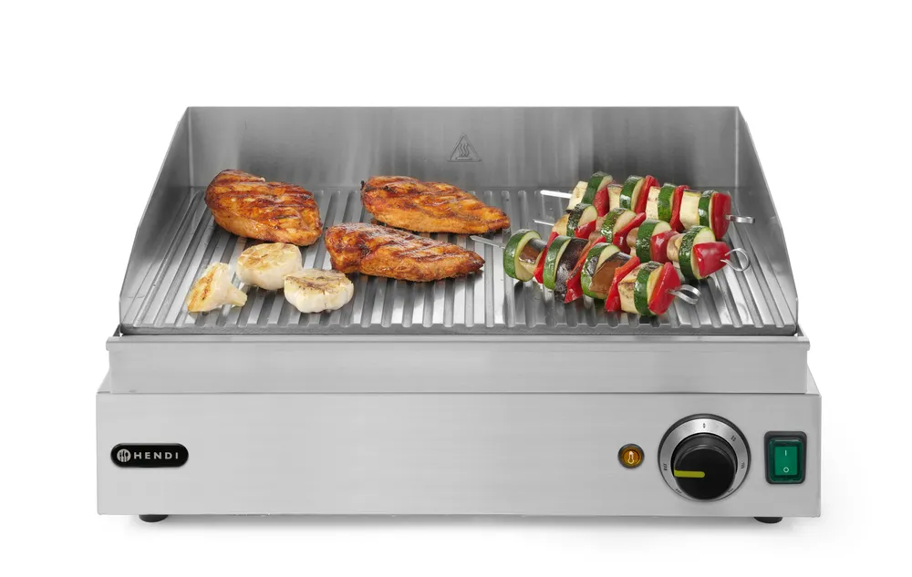 Grill rainuré, HENDI, Profi Line, rainuré, 230V/2400W, 550x435x(H)245mm