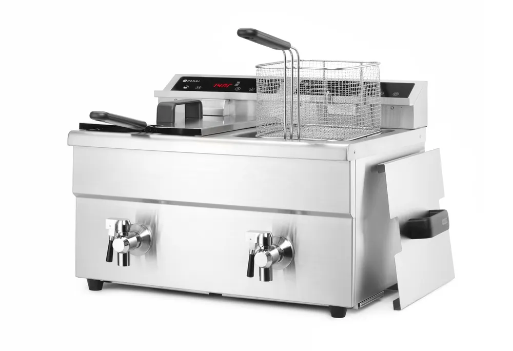 Friteuse à induction avec robinet de vidange - 2 x 8 l HENDI 215029