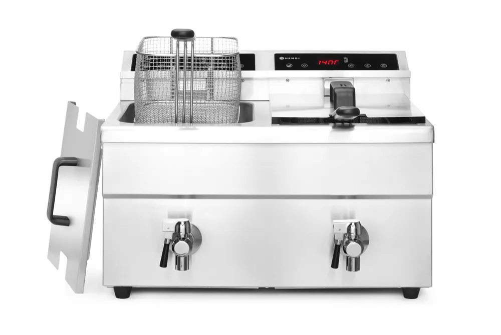 Friteuse à induction avec robinet de vidange - 2 x 8 l HENDI 215029