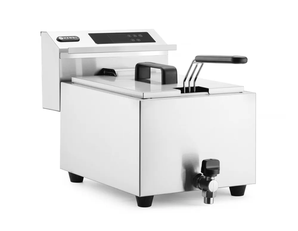 Friteuse Profi Line avec robinet de vidange numérique - 8 l, HENDI, Profi Line, 8L, 230V/3500W, 305x515x(H)345mm