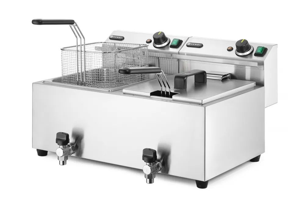 Friteuse Profi Line avec robinet de vidange - 2 x 8 l HENDI 209301