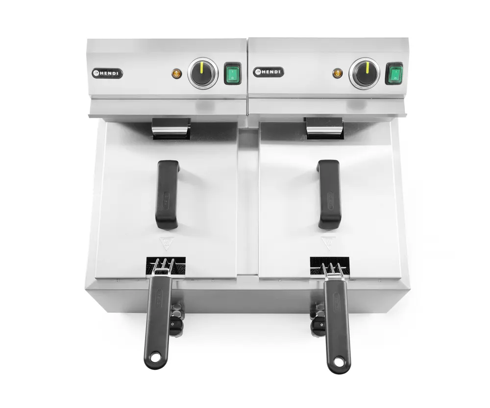 Friteuse Profi Line avec robinet de vidange - 2 x 8 l HENDI 209301