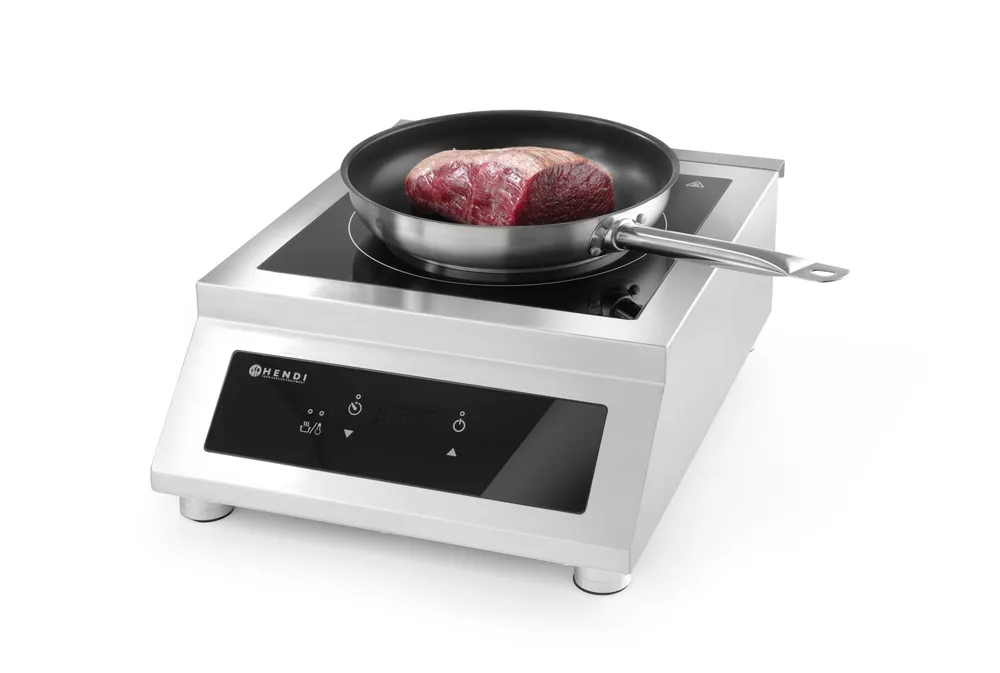 Plaque de cuisson à induction modèle 5000 D, HENDI, Profi Line, 400V/5000W, 398x525x(H)175mm