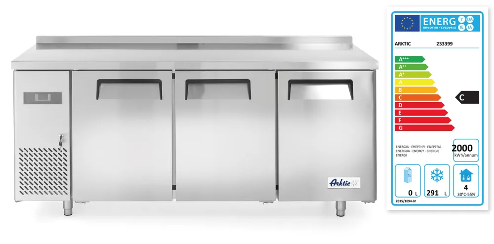 Congélateur comptoir avec trois portes Kitchen Line 390L, Arktic, Kitchen Line, 291L, 230V/550W, 1800x600x(H)886mm