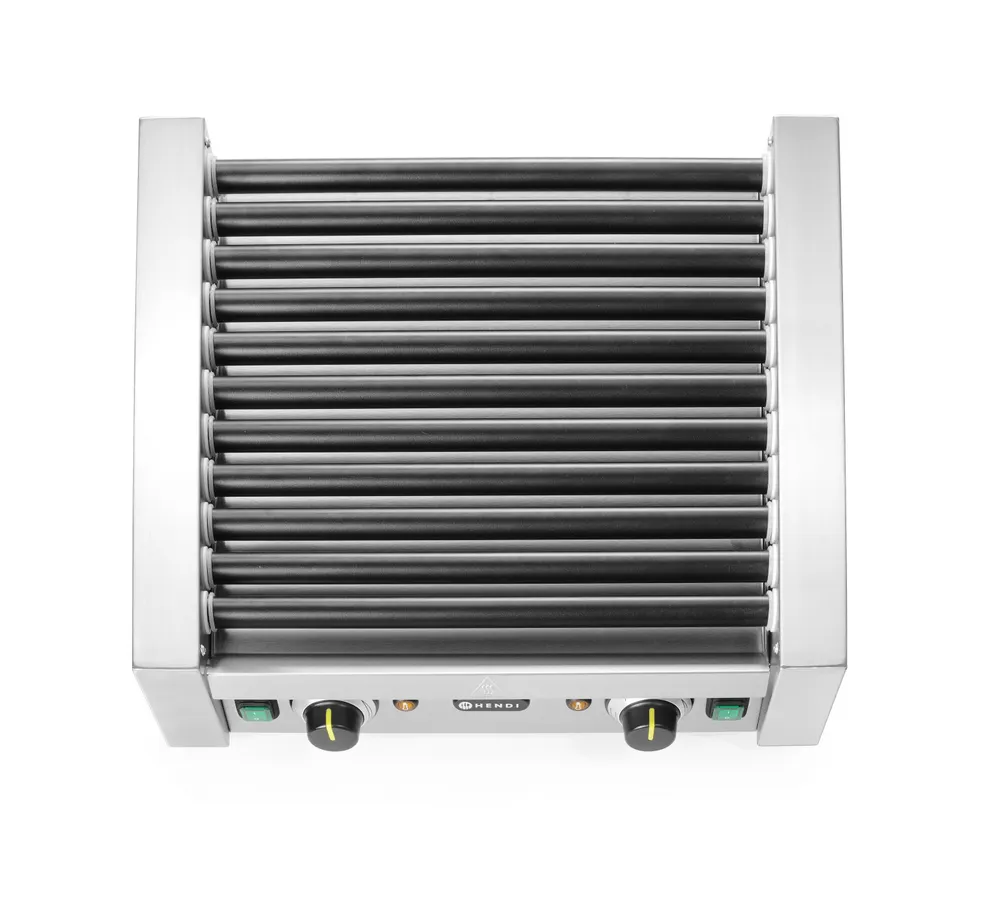 Grill roulant pour saucisses - deux zones, HENDI, 14 rouleaux, 230V/1480W, 520x650x(H)176mm