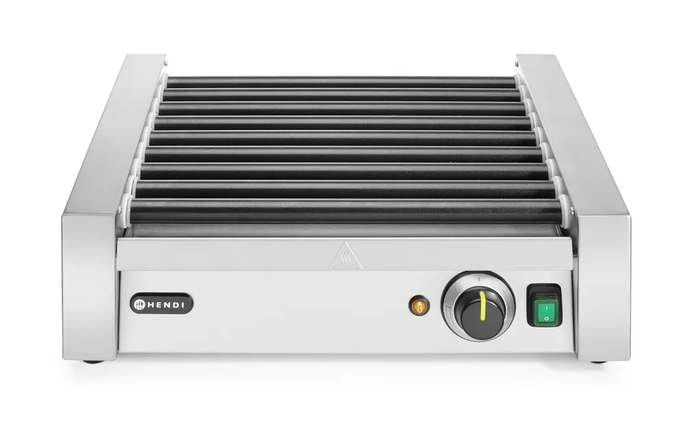 Grill roulant pour saucisses - Une zone, HENDI, 7 rouleaux, 230V/740W, 525x365x(H)176mm