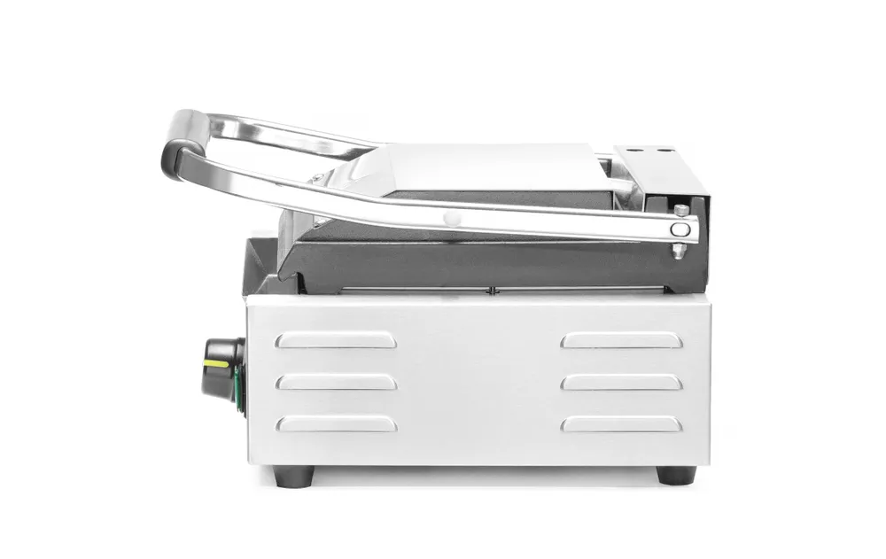Grill de contact - modèle simple, HENDI, dessus rainuré et dessous lisse, 230V/1800W, 310x400x(H)210mm