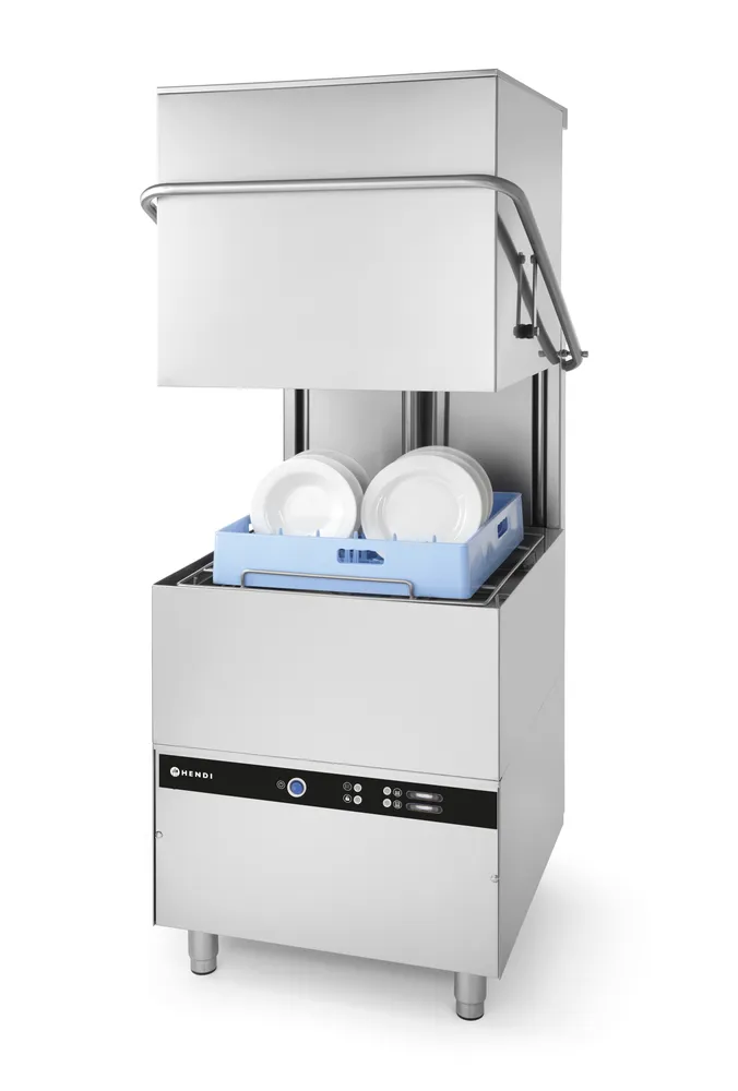 Lave-vaisselle à capot 50x50 - commande électronique, HENDI, 400V/8600W, 745x900x(H)1406mm