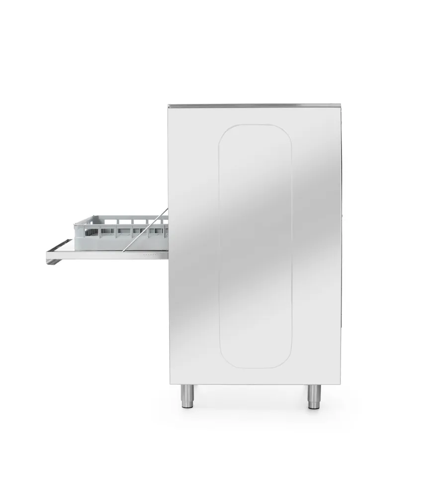 Lave-vaisselle 50x60 pour plateaux et casseroles – à commande électronique, avec système de dosage de détergent et pompe de vidange, HENDI, 400V/7100W, 595x777x(H)1335mm