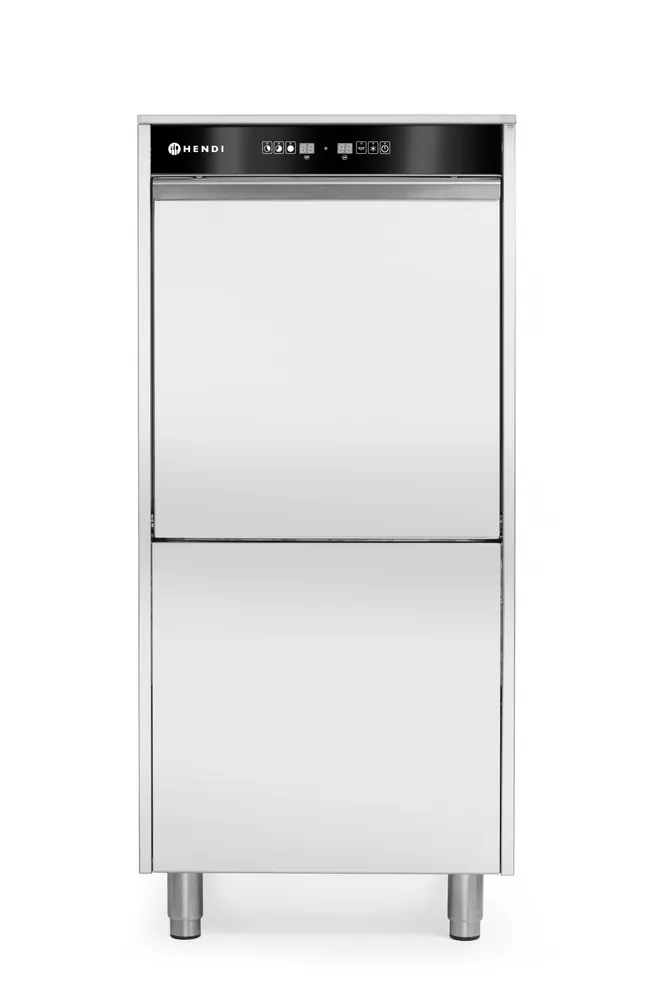 Lave-vaisselle 50x60 pour plateaux et casseroles – à commande électronique, avec système de dosage de détergent et pompe de vidange HENDI 236574
