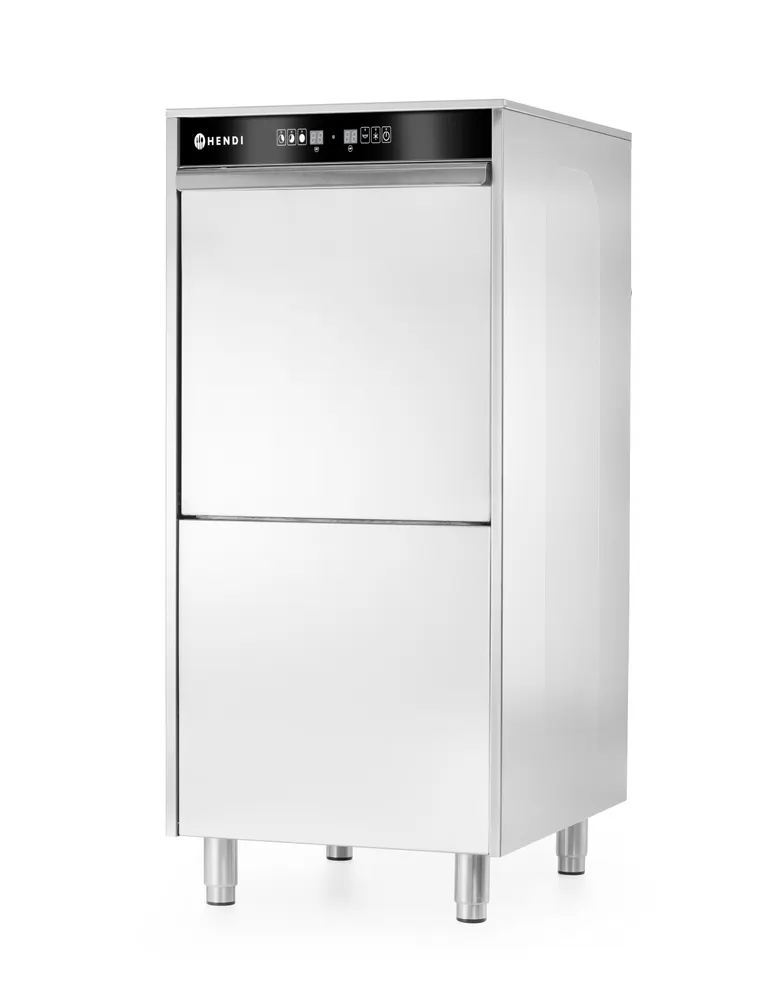 Lave-vaisselle 50x60 pour plateaux et casseroles – à commande électronique, avec système de dosage de détergent et pompe de vidange HENDI 236574