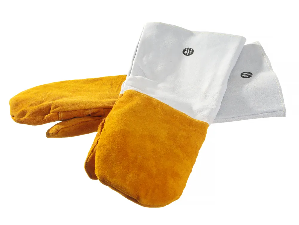 Moufles barbecue en cuir résistant à la chaleur - 2 pièces HENDI 556658