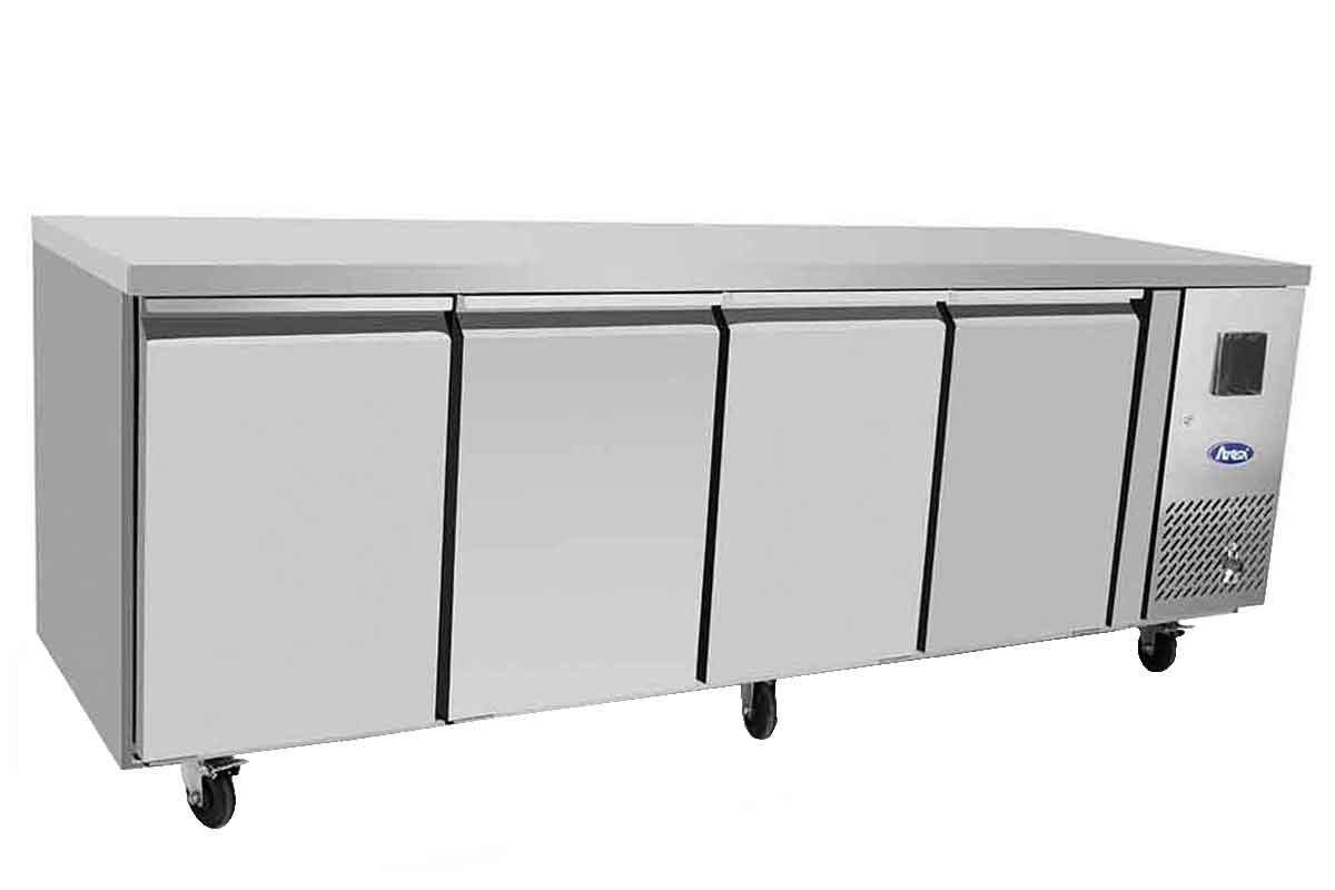 TABLE POSITIVE 4 PORTES GN1/1 DIM 2230x700x840 ATOSA EPF3442GR