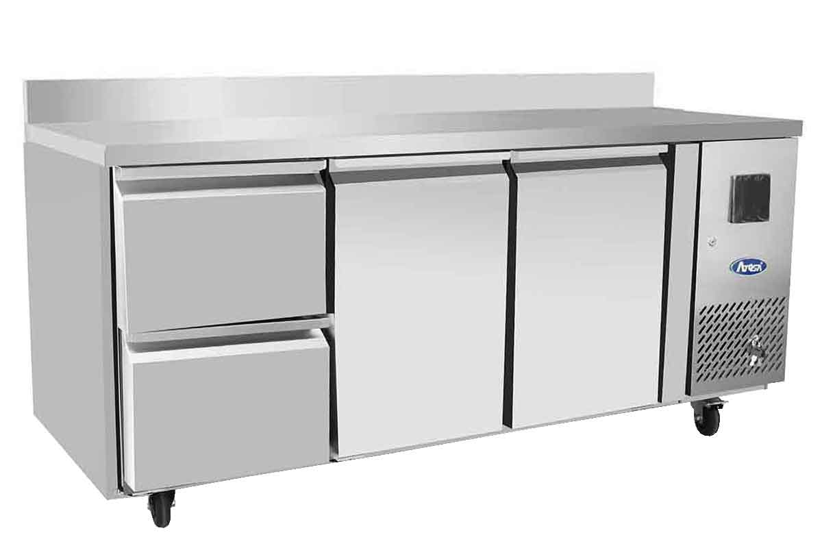 TABLE POSITIVE 2 PORTES 
+ 2 TIROIRS 1/2 DIM 1795x700x840 ATOSA EPF3534GR-SB