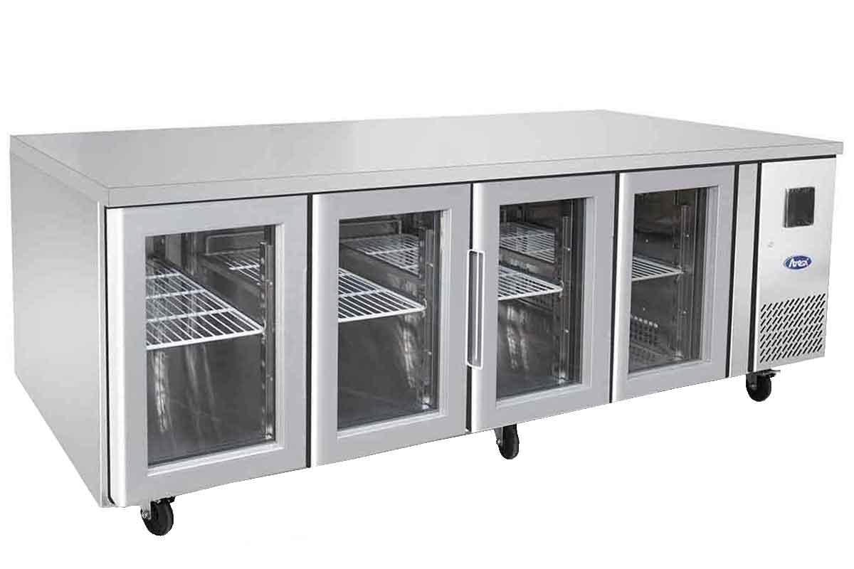TABLE POSITIVE VITREE 4 PORTES DIM 2230x700x840 ATOSA EPF3741GR