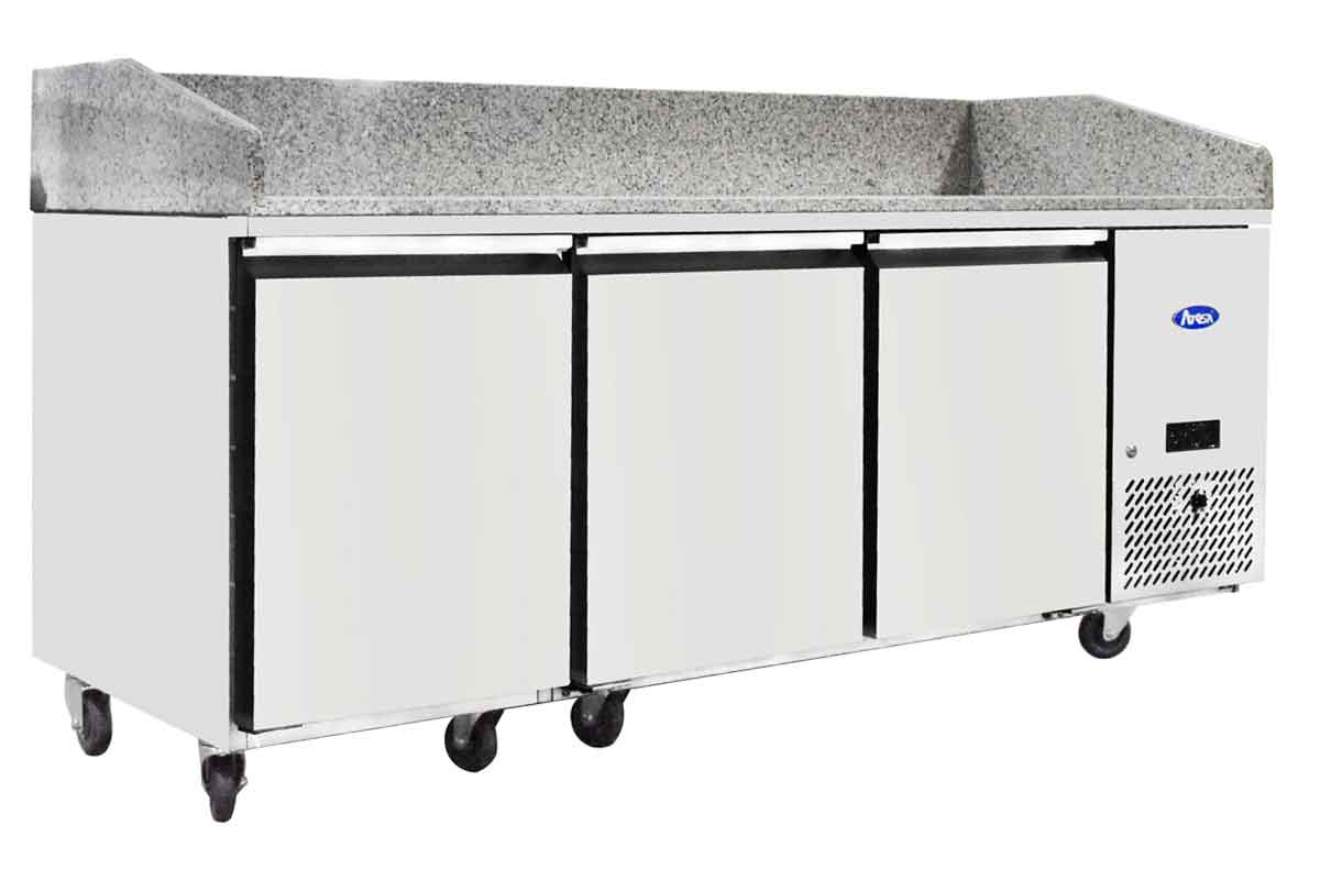 TABLE A PIZZAS 3 PORTES 400X600  DIM 2010x800x825 ATOSA EPF3485GR