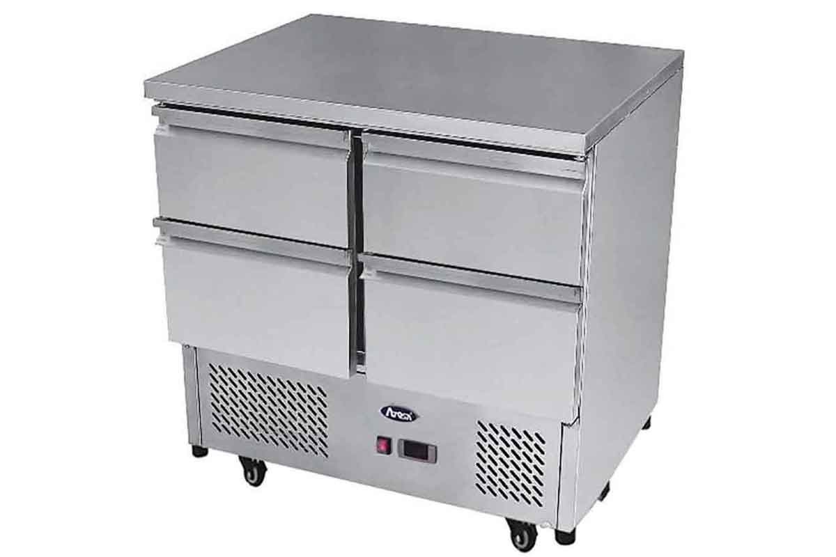 MEUBLE COMPACT 4 TIROIRS GN1/1 DIM 900x700x895 ATOSA ESL3820GR
