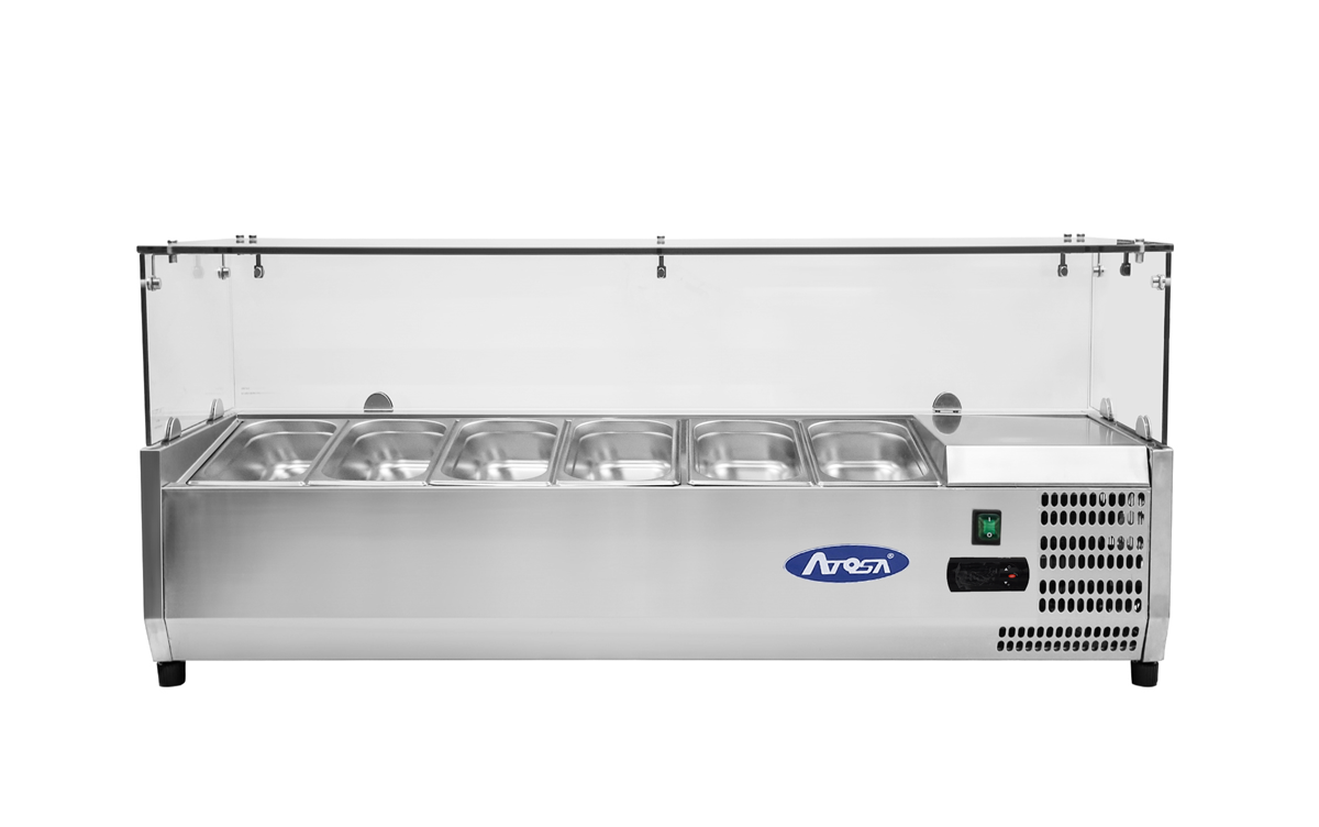 Saladettes à poserVRX1400/330 VITRE  DIM 1400x335x460 ATOSA ESL3861GR-V
