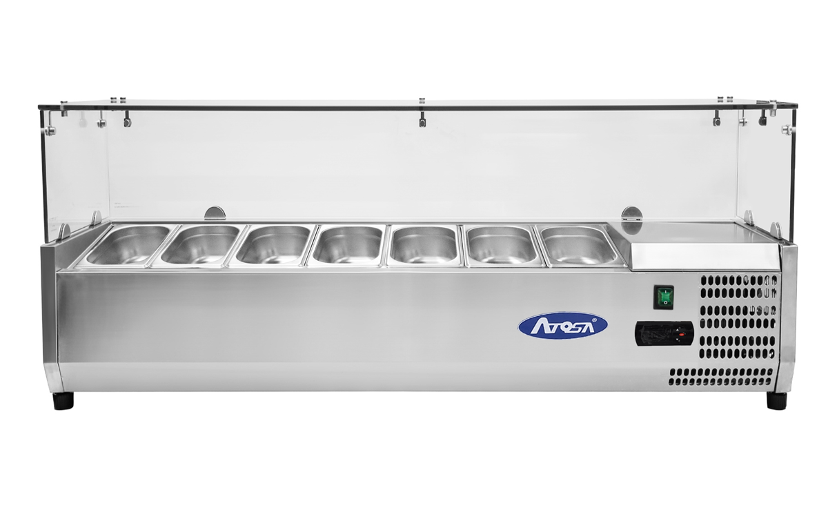 Saladettes à poser VRX1500/330 VITRE  DIM 1500x335x460 ATOSA ESL3883GR-V