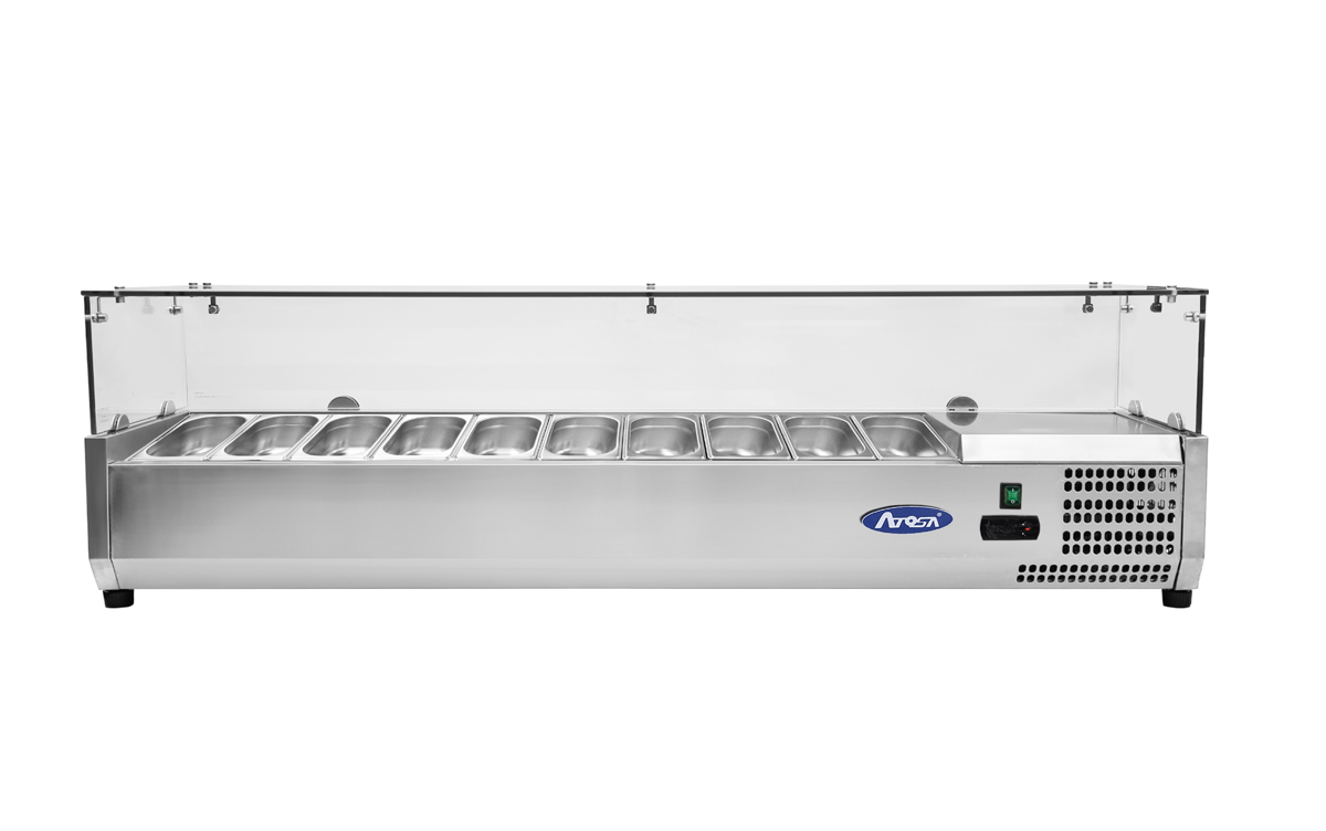 Saladettes à poser VRX2000/330 VITRE  DIM 2000x335x460 ATOSA ESL3889GR-V