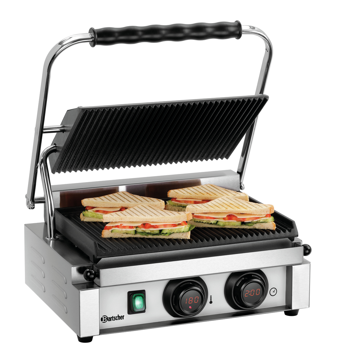 Grill panini rainuré Panini-MDI 1R - régulation digitale - BARTSCHER -  A150974