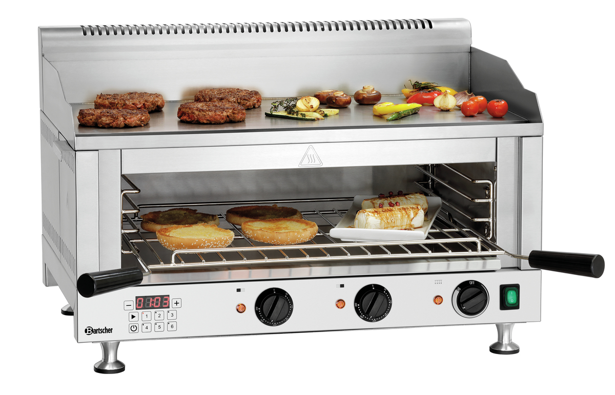 Combiné grill salamandre / plaque à snacker électrique 6640 - BARTSCHER - 100533