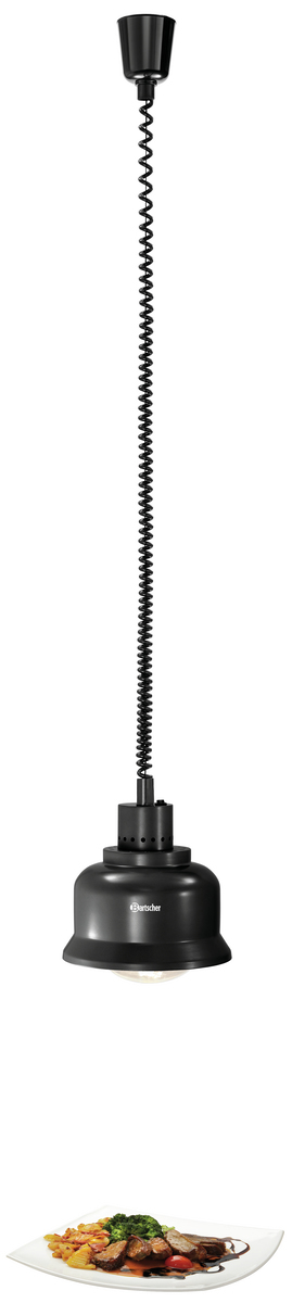 Lampe chauffante rétractable IWL250D SW - noir - BARTSCHER - 114273