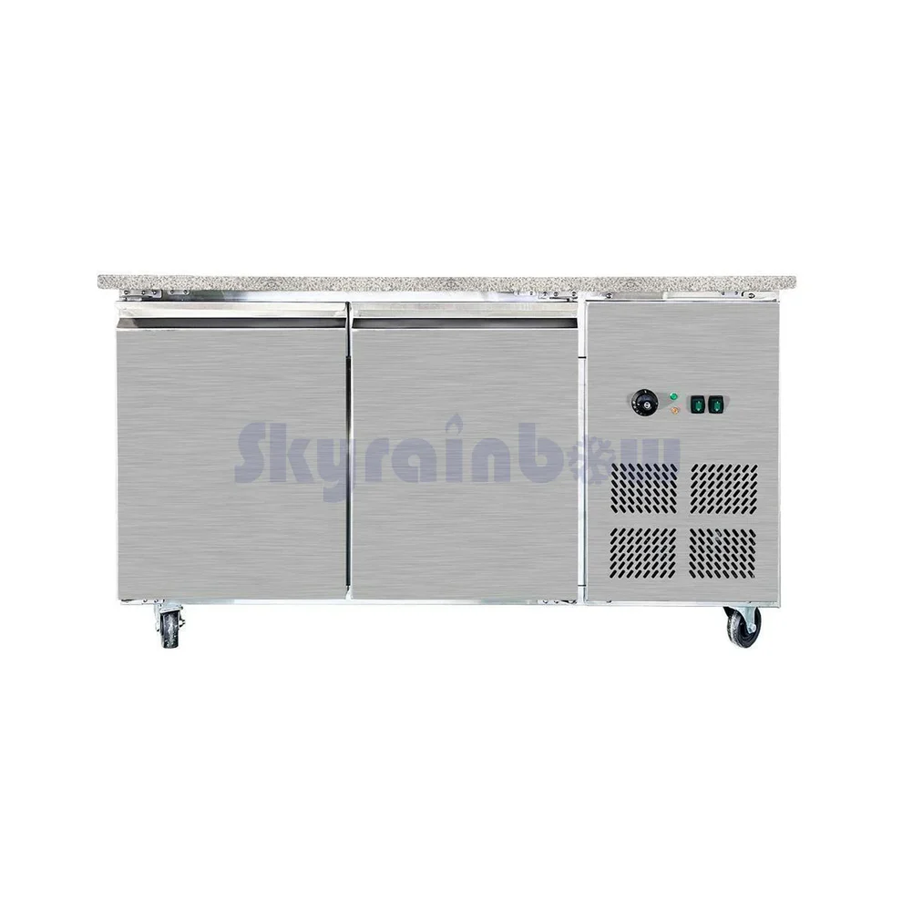 SNACKLine Bain marie boisé - Granit noir - GN1/1 x 2 - 1 porte - 830x820x1350mm SKYRAINBOW-THBM88S