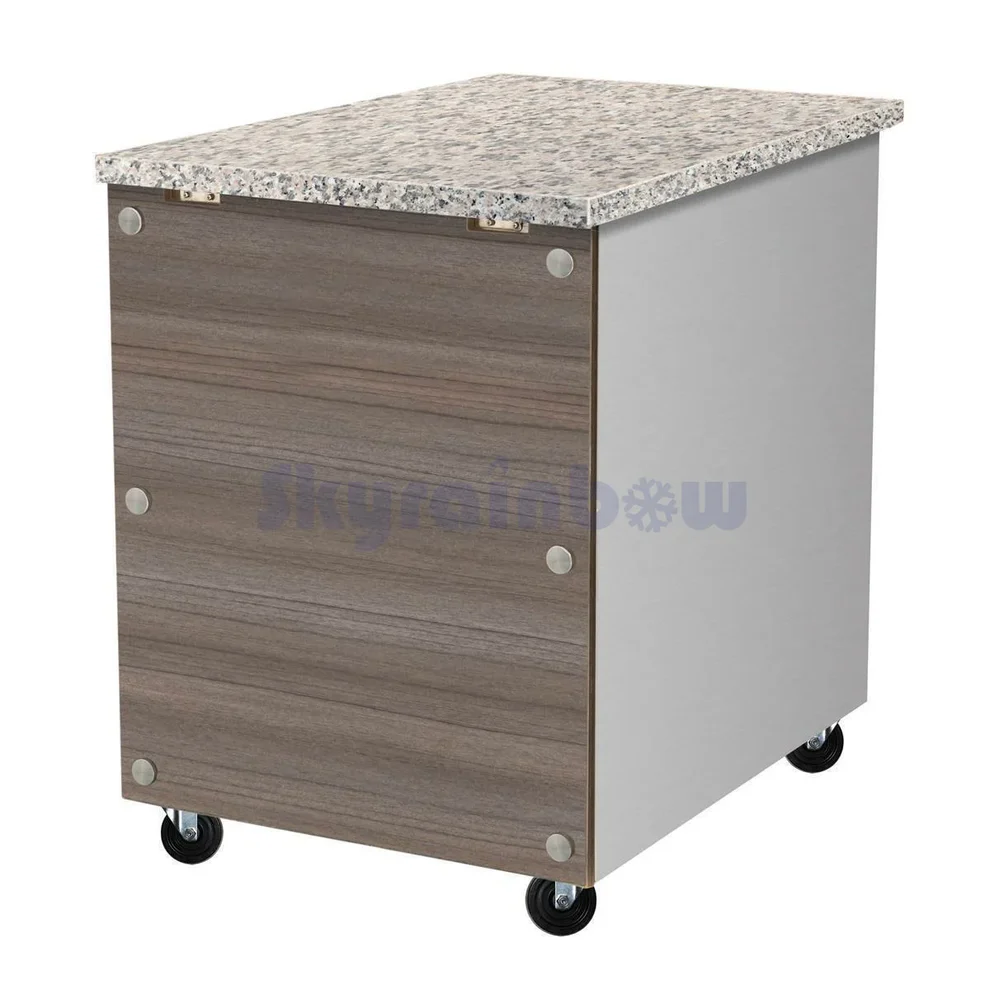 Caisse Boisée avec grainit et tiroir - 400x820x855mm SKYRAINBOW-THKT48