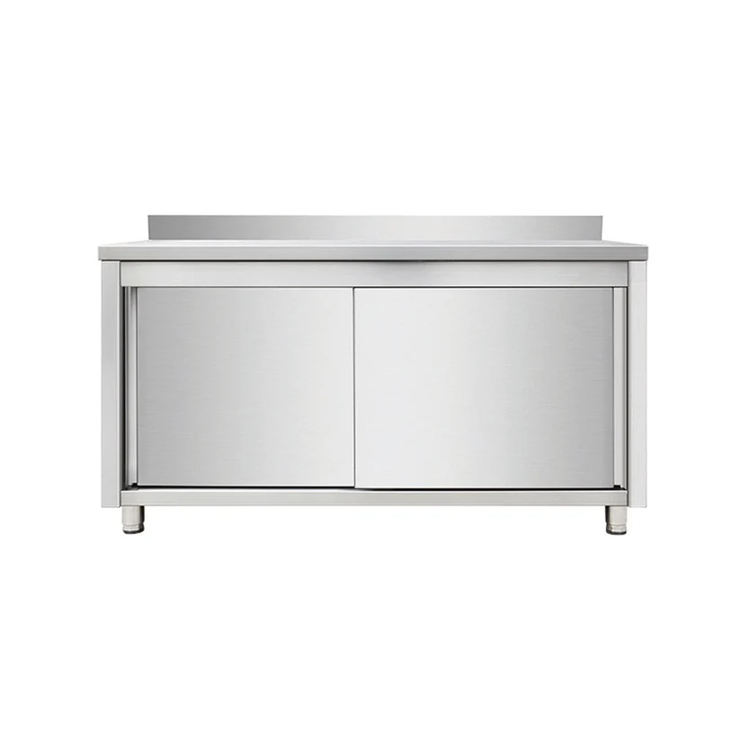 Placard en inox adossé - porte coulissante - 1400x600x950mm  SKYRAINBOW-THASR146A