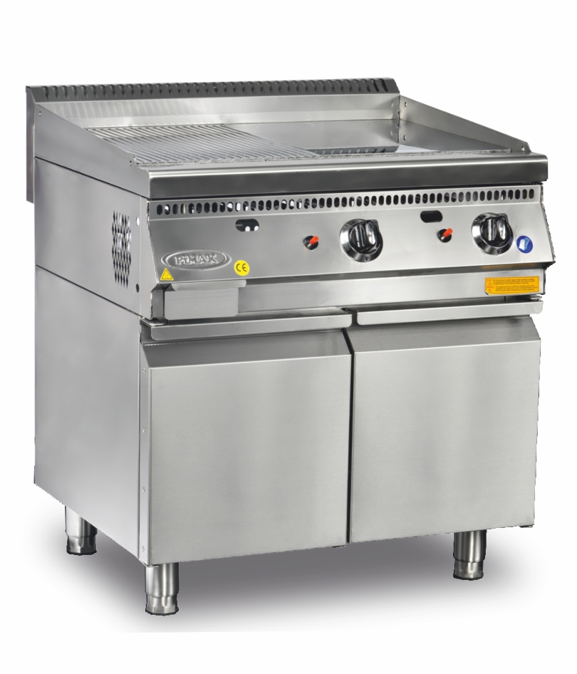 Plaque à snacker 80cm sur coffre à GAZ - PIMAK -  IZ1/70SD-M171-2