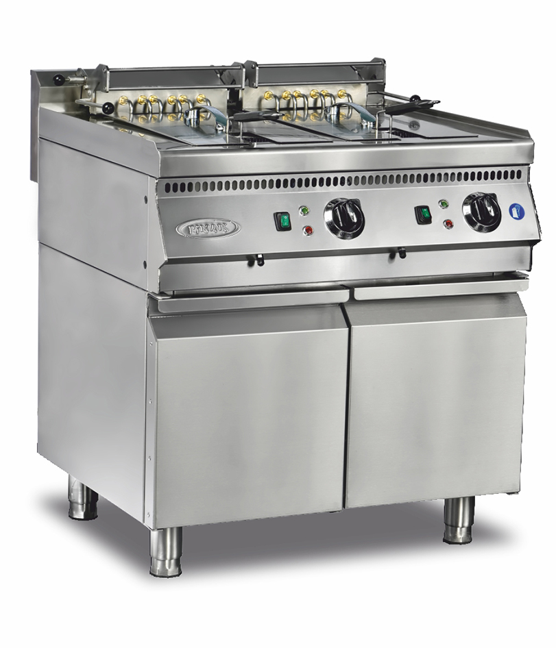 Friteuse 24 + 24L à GAZ sur coffre - PIMAK -  90S-M062G