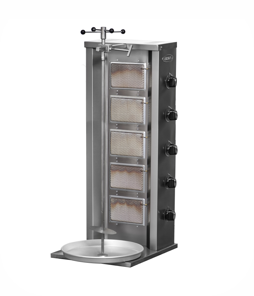 Machine à Doner kebabmanuel  Eco  5 Radiants à GAZ - PIMAK -  DO8/M78