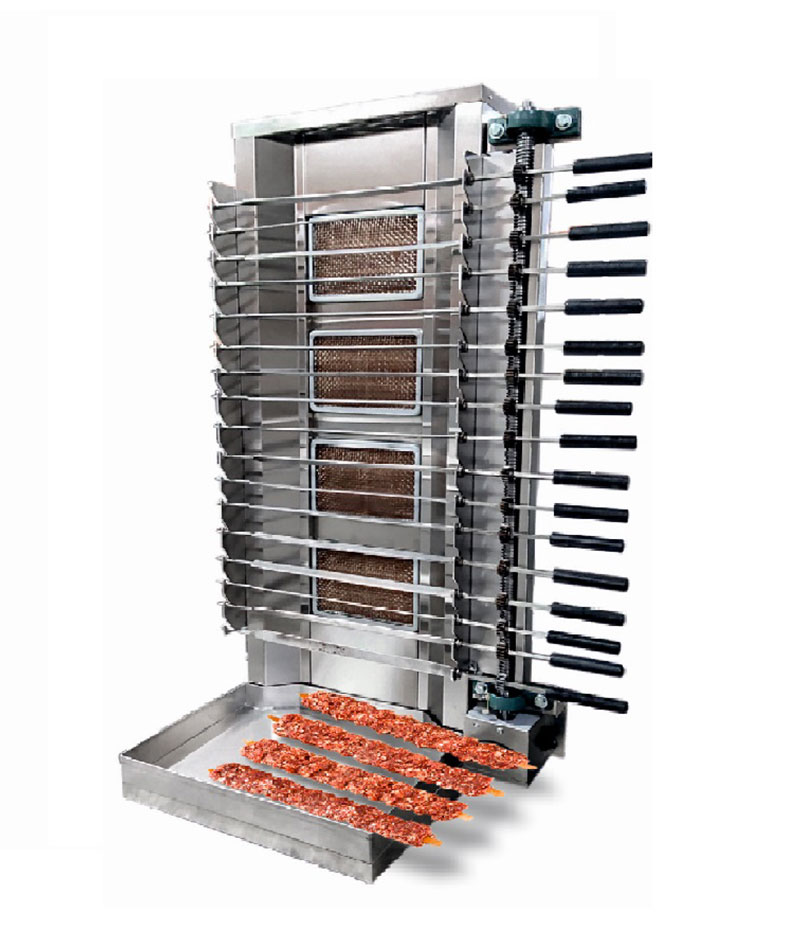 Machine à Adana kebab  14 Brochettes motorisé à GAZ - PIMAK -  M077-4AK