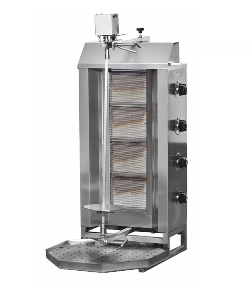 Machine à Doner kebab moteur en haut 4 radiants à GAZ - PIMAK -  DO7/M77-1(4P)