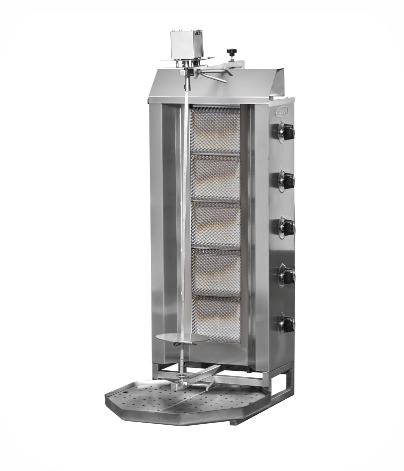 Machine à Doner kebab moteur en haut 5 radiants à GAZ - PIMAK -  DO8/M77-1(5P)