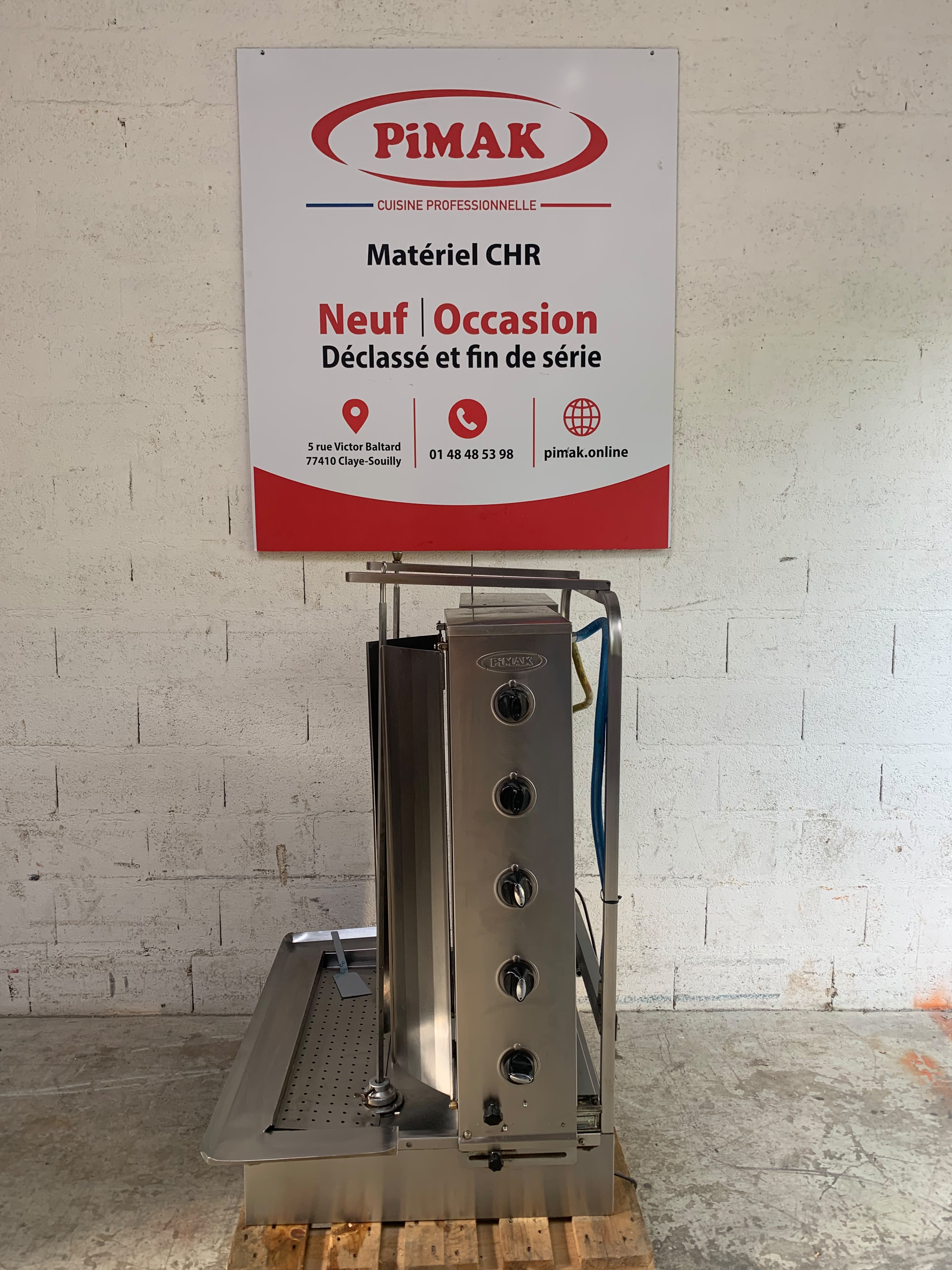Machine à kebab double broche 5+5 à GAZ - PIMAK - DO2/M77-5+5