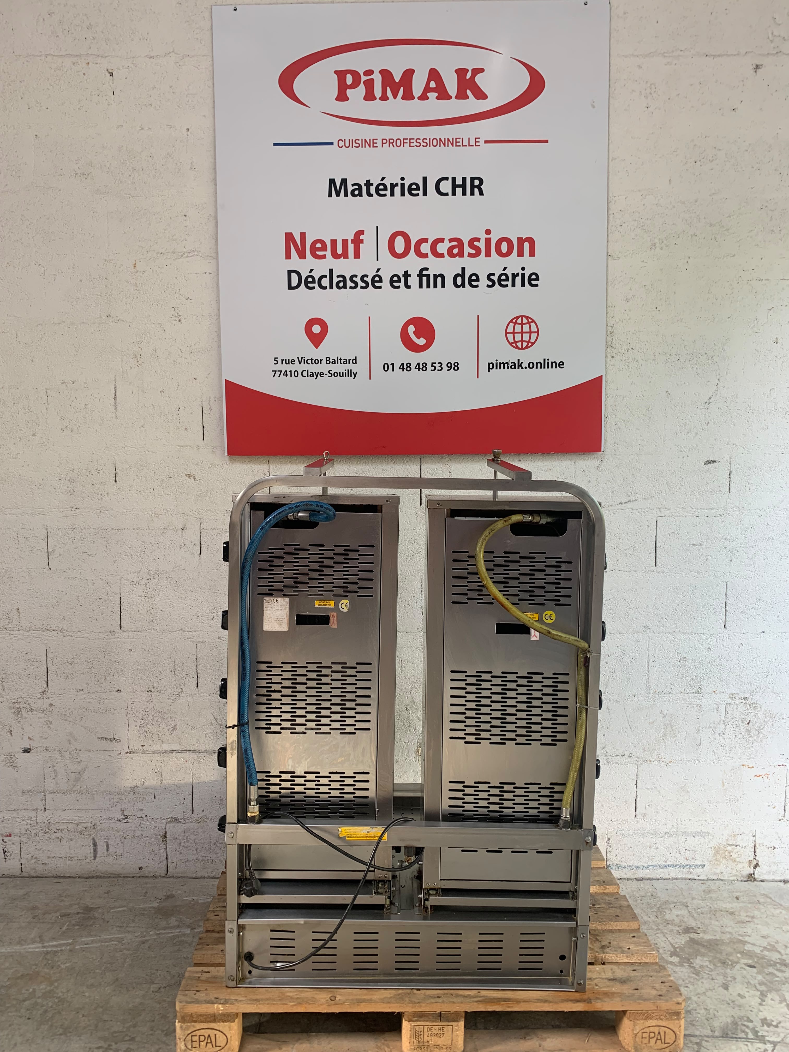 Machine à kebab double broche 5+5 à GAZ - PIMAK - DO2/M77-5+5