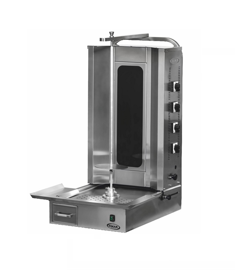 Machine à Doner kebab ELECTRIQUE vitrocéramique moteur en bas - PIMAK -  M077-4E