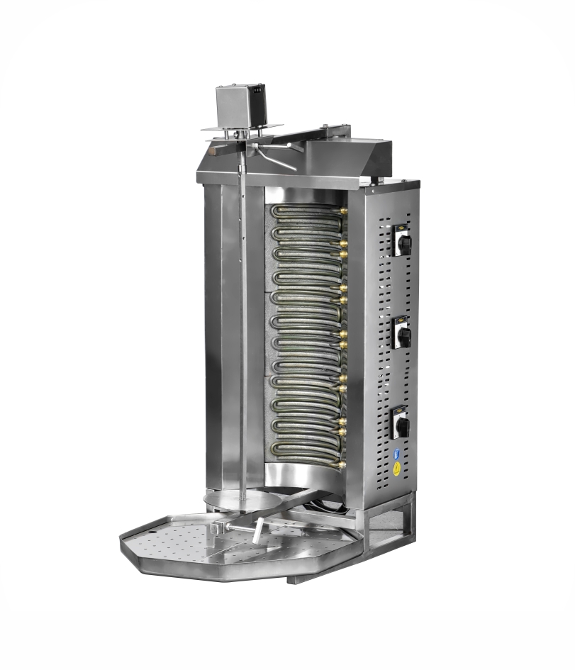 Machine à Doner kebab 6 résistances ELECTRIQUE moteur en haut - PIMAK -  M077-3D