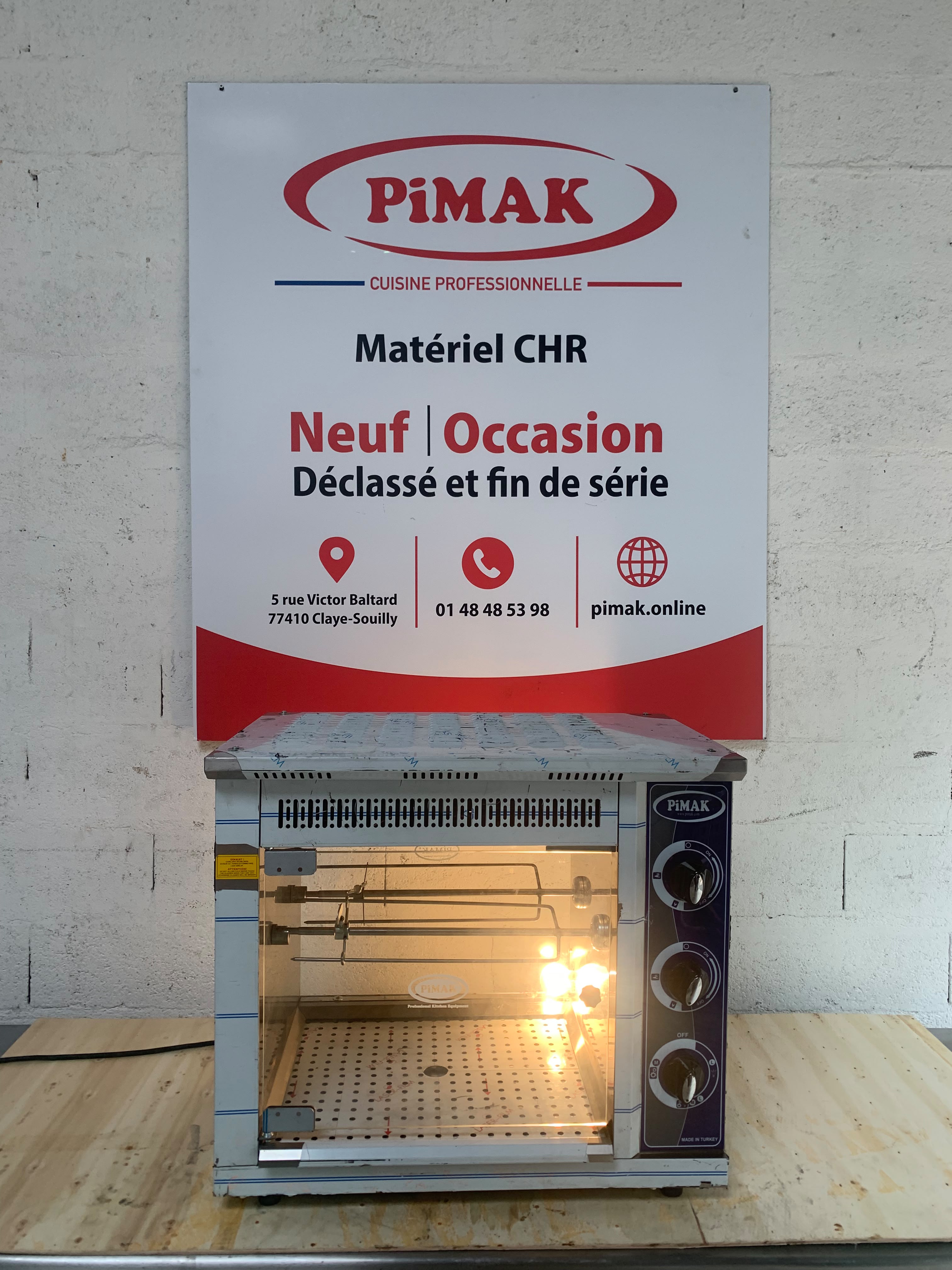 Rôtissoire à poser éco 2 broches / 6 poulets à ELECTRIQUE - PIMAK - M001-E