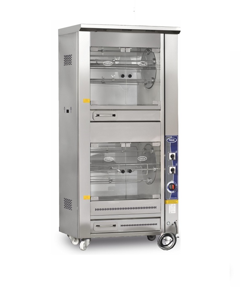 Rôtissoire 2 étages de cuisson  5+5 broches / 25+25 poulets ELECTRIQUE - PIMAK -  M009B-E