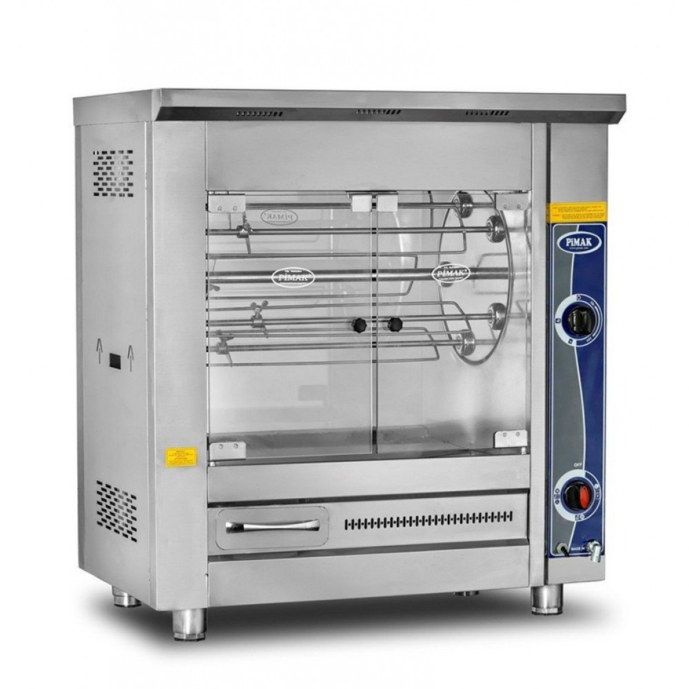 Rôtissoire à tambour à poser 5 broches / 20 poulets à ELECTRIQUE - PIMAK - M005-E