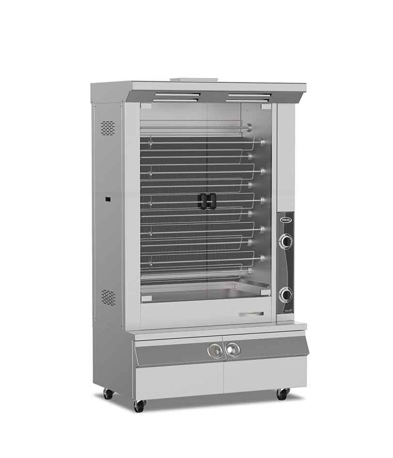 Rôtissoire en fonte 6+5 broches / 55 poulets - PIMAK -   PI5/M015B