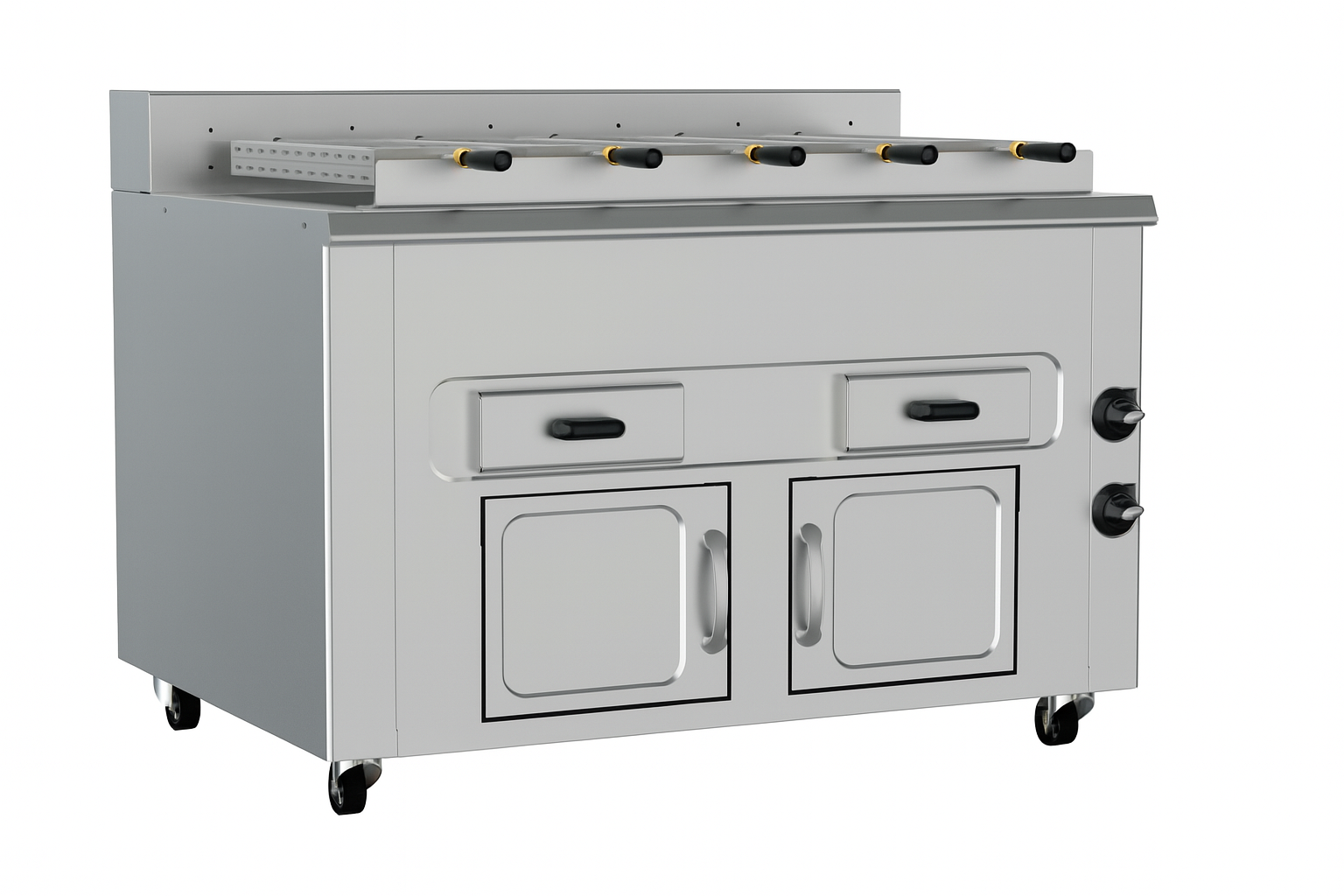 Rôtissoire horizontale churrasqueira à charbon 5 paniers - PIMAK -  KM012X-5S