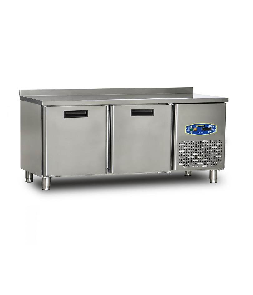 Table réfrigérée 2 portes négatif - profondeur 60cm 235L - DAMPAK -  22TBF2S-60