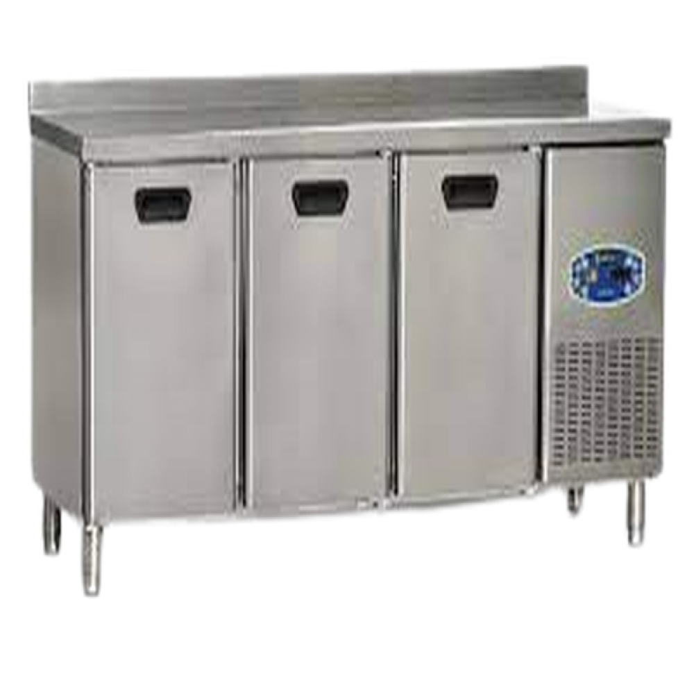 Table réfrigérée 3 portes  négatif - profondeur 70cm - DAMPAK - 22TDF3S-70