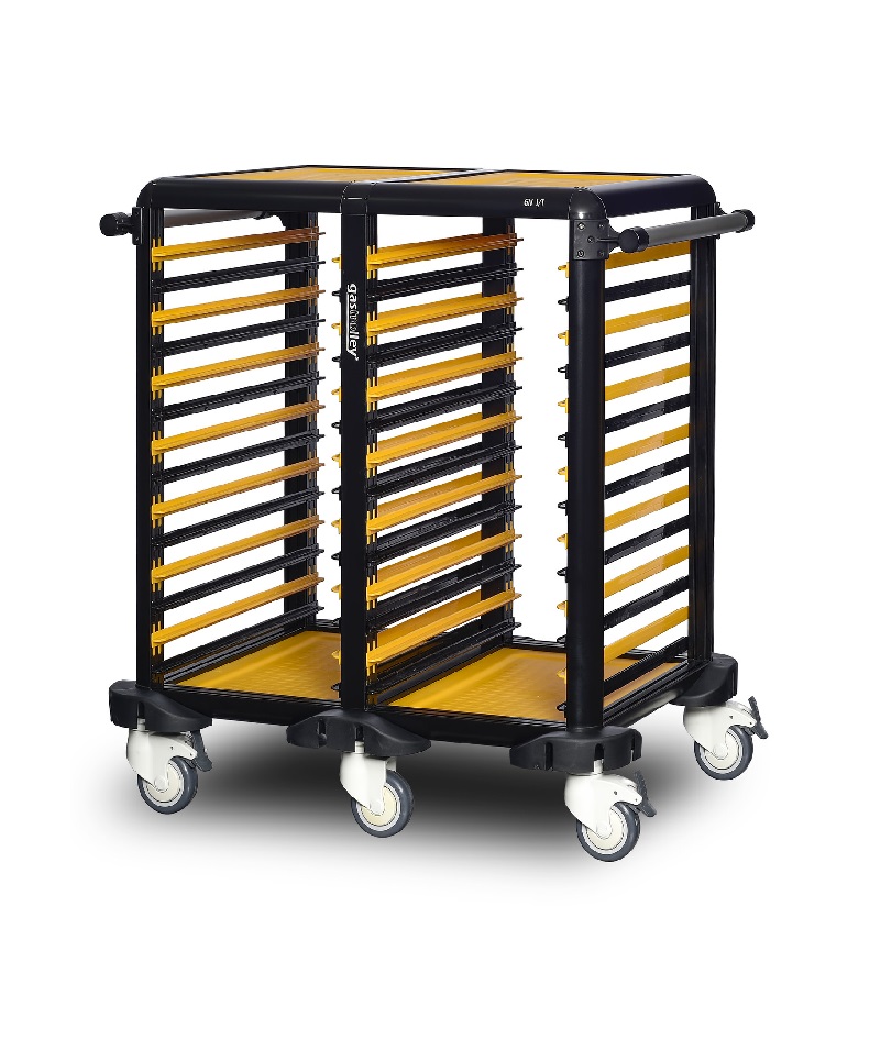 Chariot de transport bacs GN 1/1 tout ouvert double - GASTROLLEY - G.GN.75.D.1